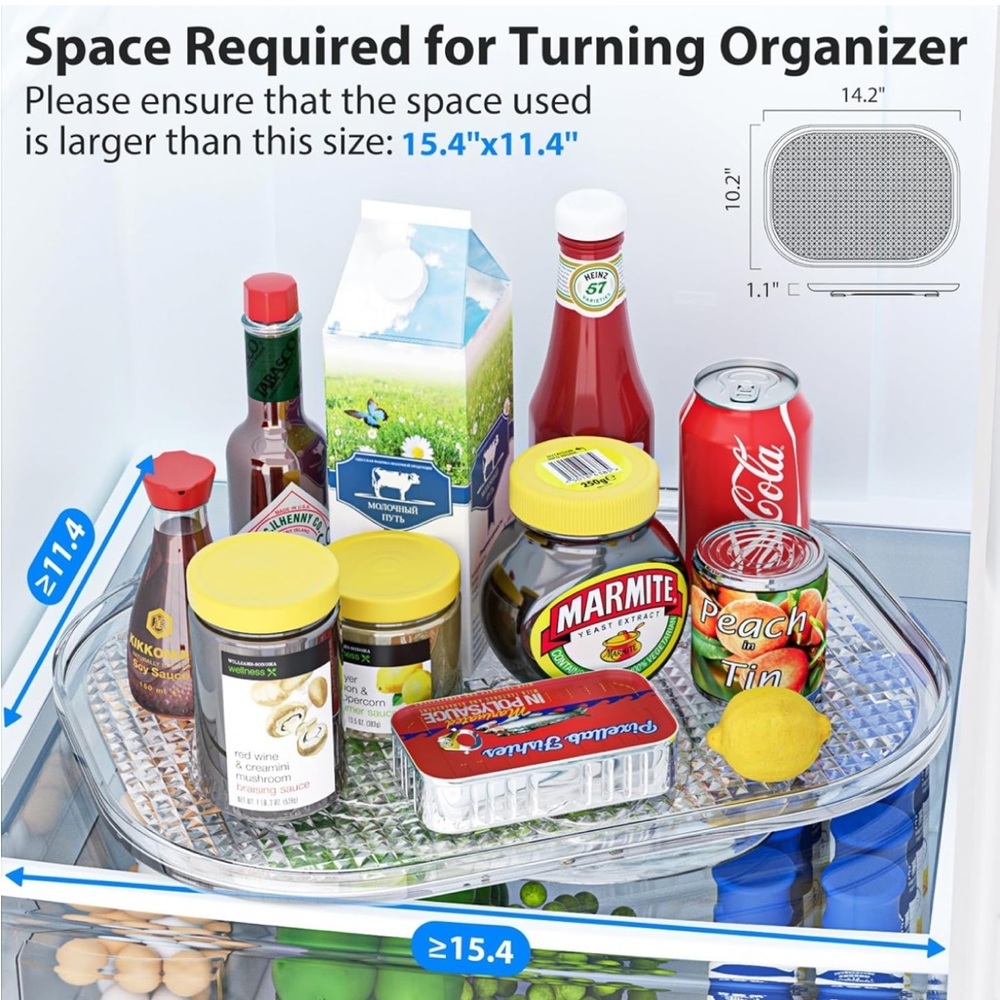 Clear Lazy Susan Turntable Organizer - Clear - Picture 2 of 9
